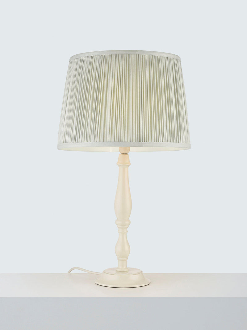 John Lewis pleated silk tapered lampshade in cool grey - British product