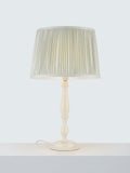 John Lewis pleated silk tapered lampshade in cool grey - British product