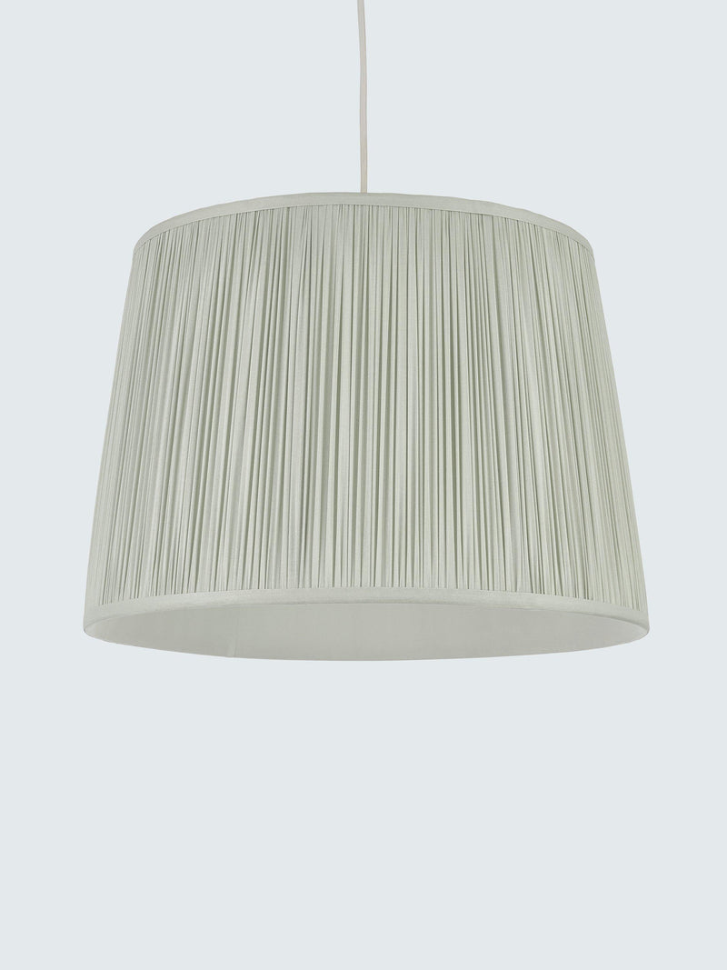 John Lewis pleated silk tapered lampshade in cool grey - British product
