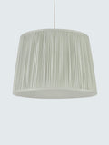 John Lewis pleated silk tapered lampshade in cool grey - British product