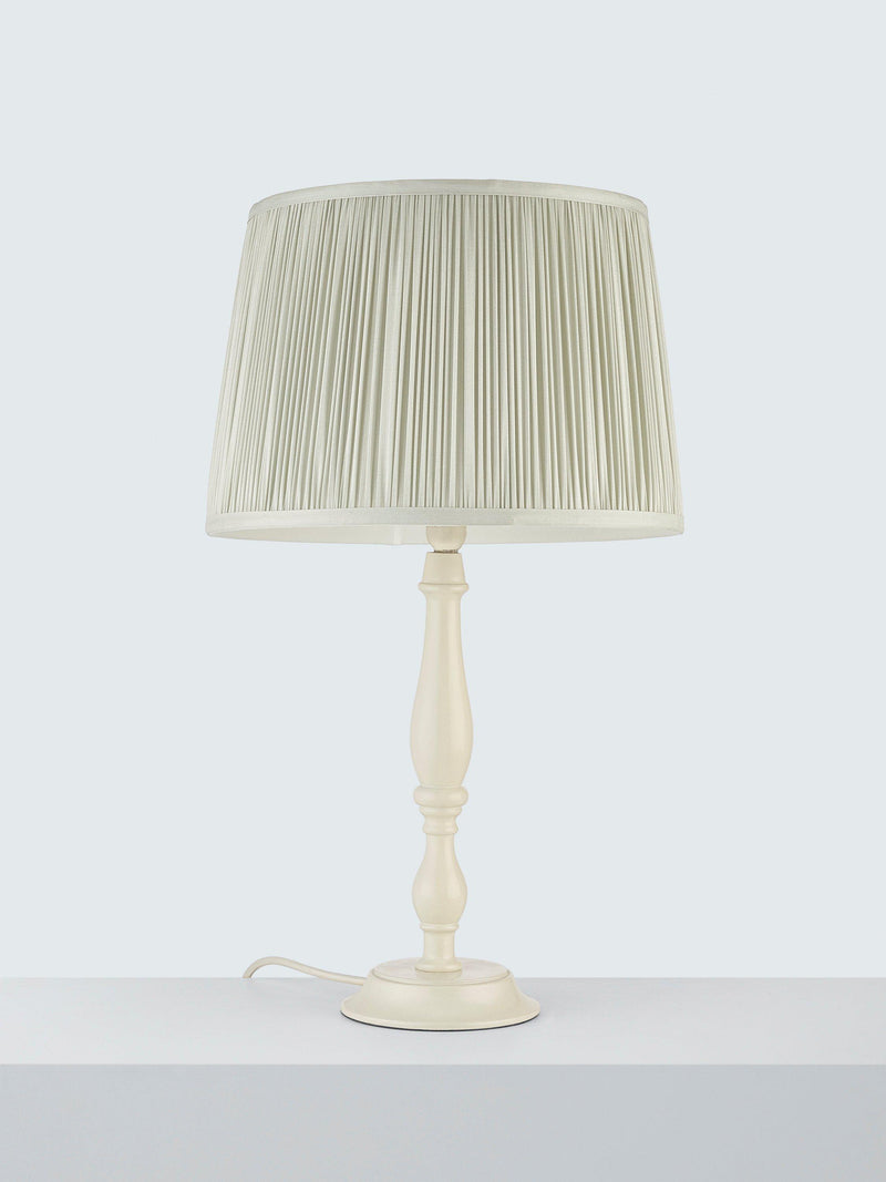 John Lewis pleated silk tapered lampshade in cool grey - British product