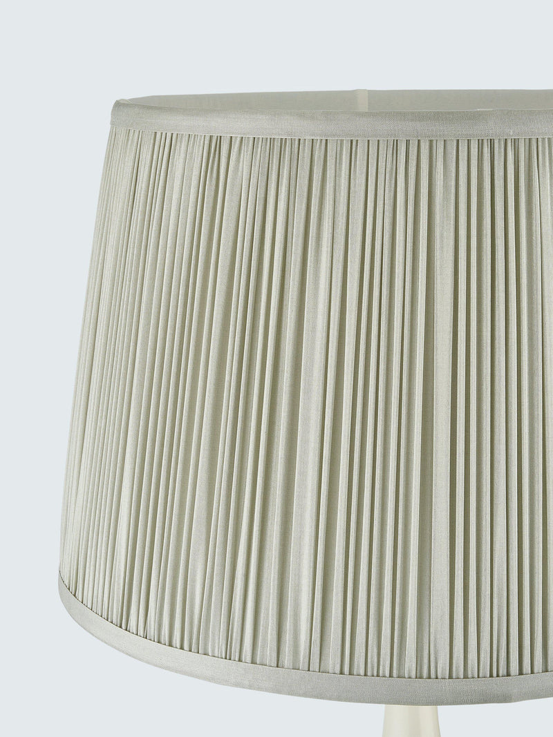 John Lewis pleated silk tapered lampshade in cool grey - British product