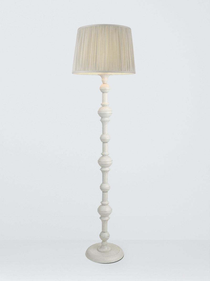 John Lewis pleated silk tapered lampshade in cool grey - British product