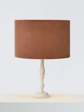 John Lewis Matt Velvet Drum Lampshade, Tuscan Clay, Dia.30cm