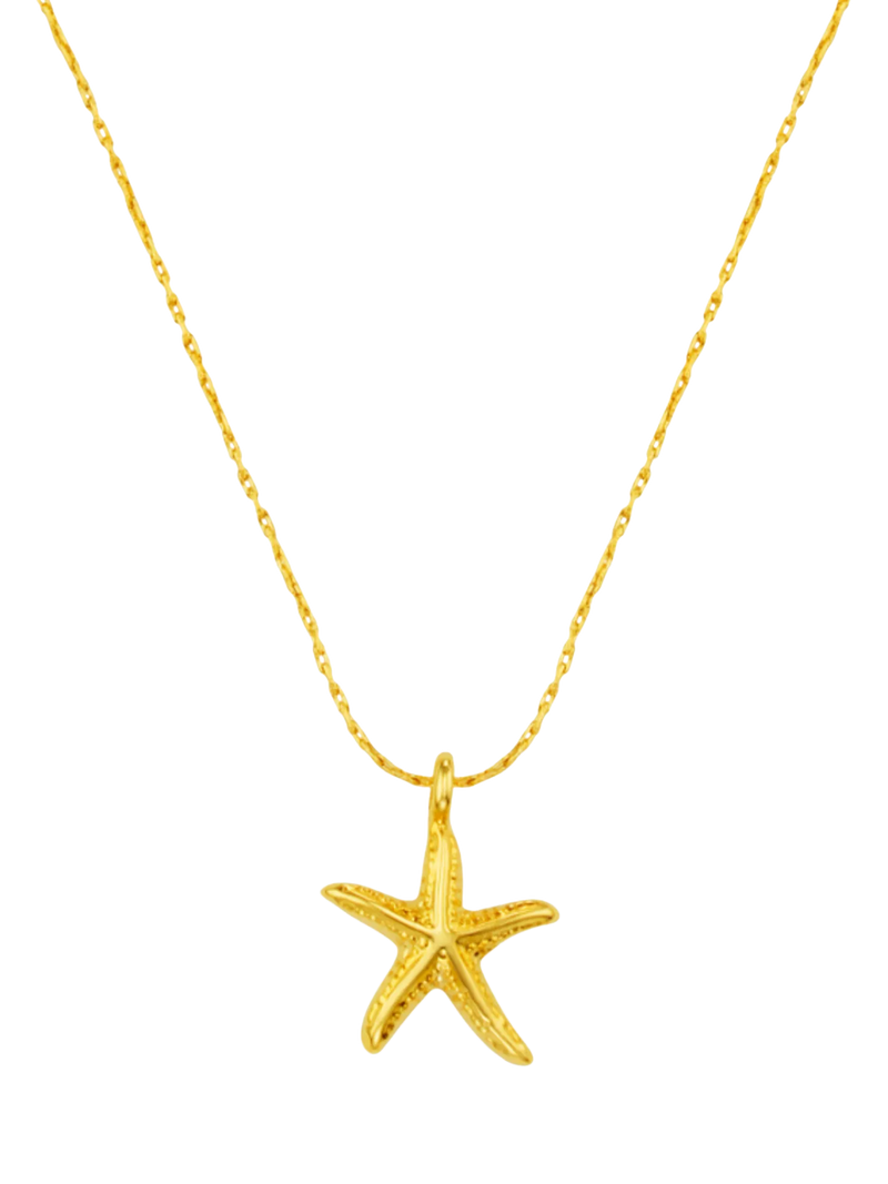 Orelia Fine Starfish Collar Necklace, Gold