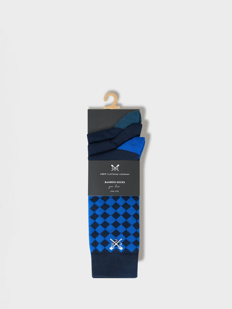 Crew Clothing crew socks pack of 3 navy blue, imported from the UK