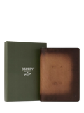 OSPREY LONDON hand burnished passport holder cognac, imported from the UK