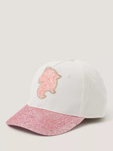 John Lewis Monsoon Kids' Unicorn Glitter Baseball Cap, White/Pink- Buy online at McGrocer