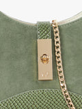 Dune London green grab bag with turn lock - British product
