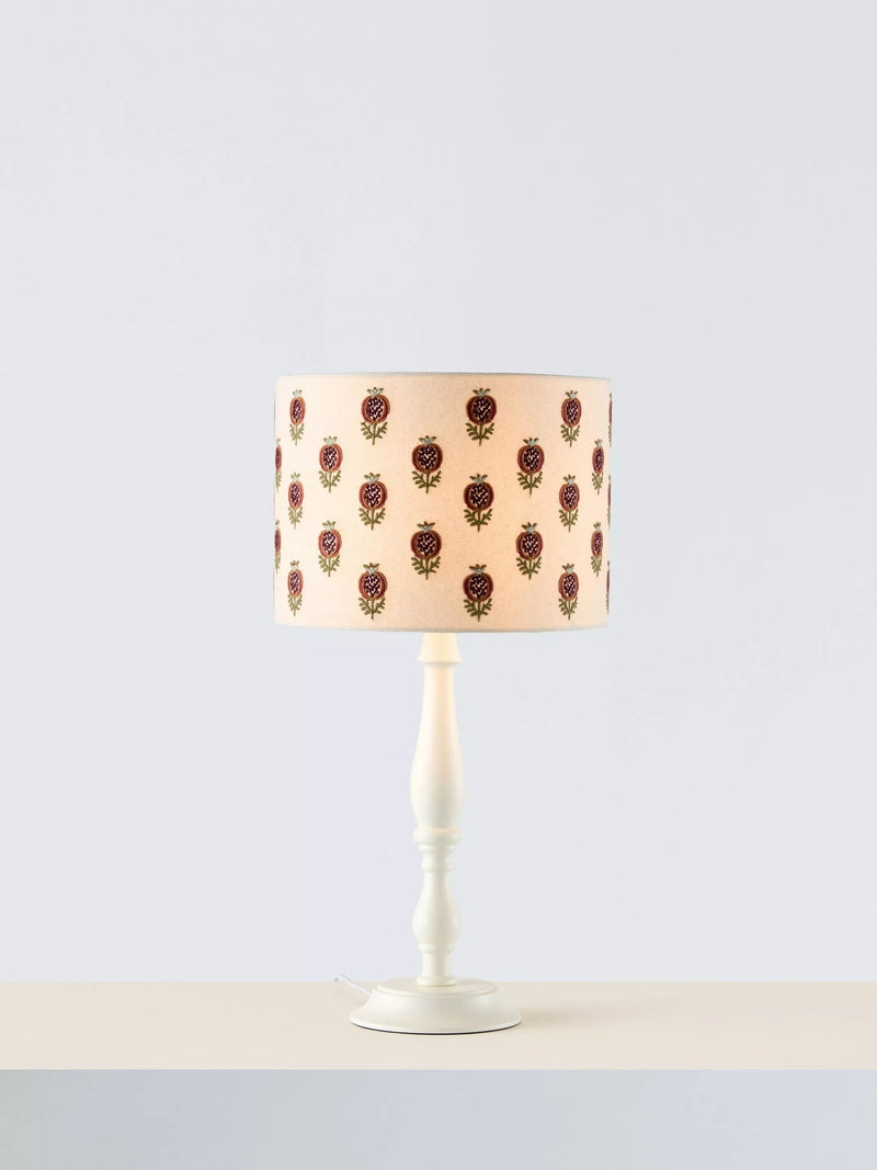 John Lewis embroidered drum lampshade pomegranate design 25cm, imported from the UK
