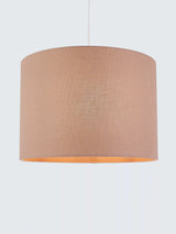 John Lewis John Lewis Sophia Pure Linen Drum Lampshade, Wood Rose- Buy online at McGrocer