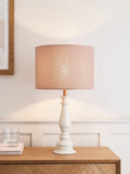 John Lewis pure linen drum lampshade in wood rose, imported from the UK