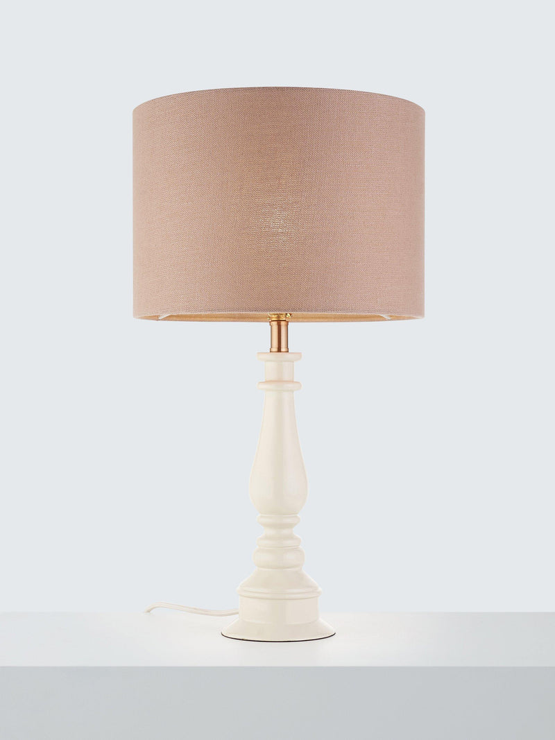 John Lewis pure linen drum lampshade in wood rose, imported from the UK