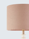 John Lewis pure linen drum lampshade in wood rose, imported from the UK
