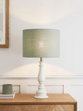 John Lewis Sophia pure linen drum lampshade green sage, UK version