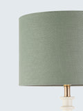 John Lewis Sophia pure linen drum lampshade green sage, UK version