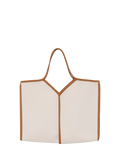 ICHI Alice structured tote bag in humus - British product