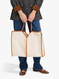 ICHI Alice structured tote bag in humus - British product