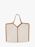 ICHI Alice structured tote bag in humus - British product