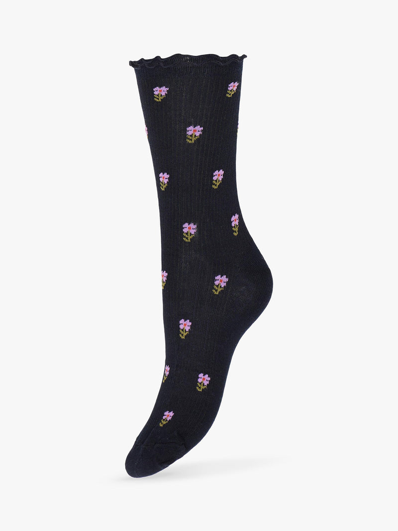 ICHI ankle socks floral stripe pack of 3 - British product