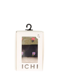 ICHI ankle socks floral stripe pack of 3 - British product