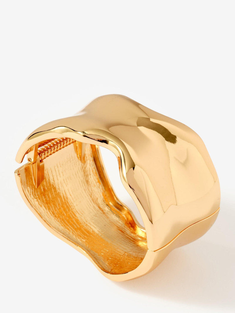 Mint Velvet Clean Wave Hinged Bangle 6cm, imported from the UK