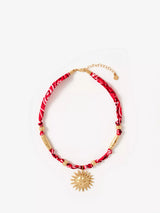John Lewis Mint Velvet Sun Charm Necklace, Red- Buy online at McGrocer