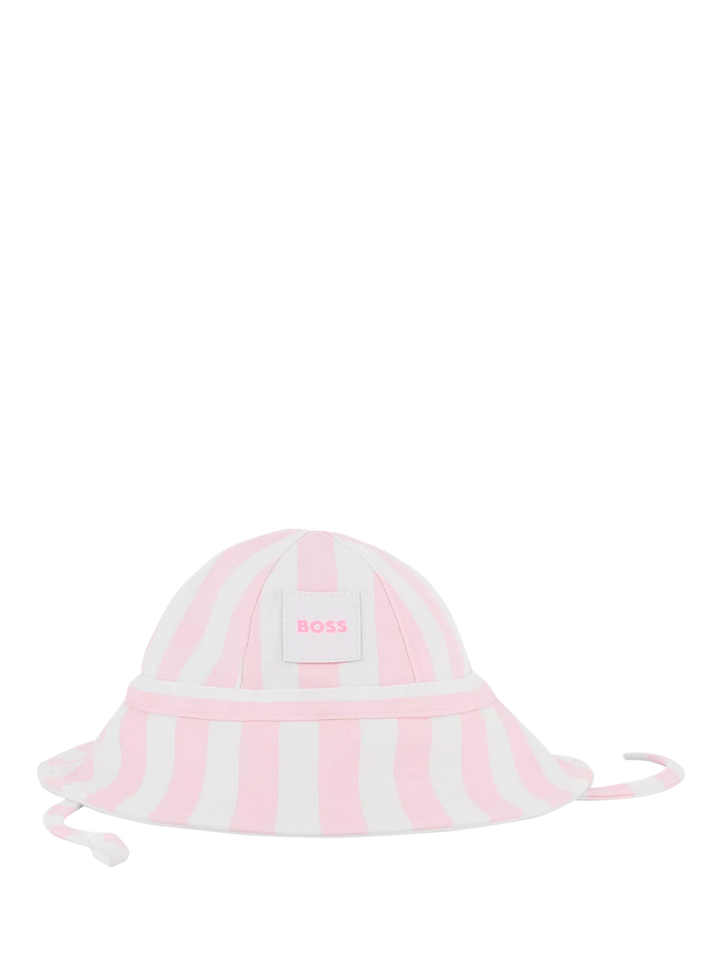 HUGO BOSS baby sun hat stripe white, imported from the UK