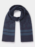 Aubin silk scarf navy paisley, UK version