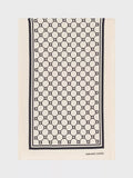 Gerard Darel scarf geometric logo black ecru cream - British product