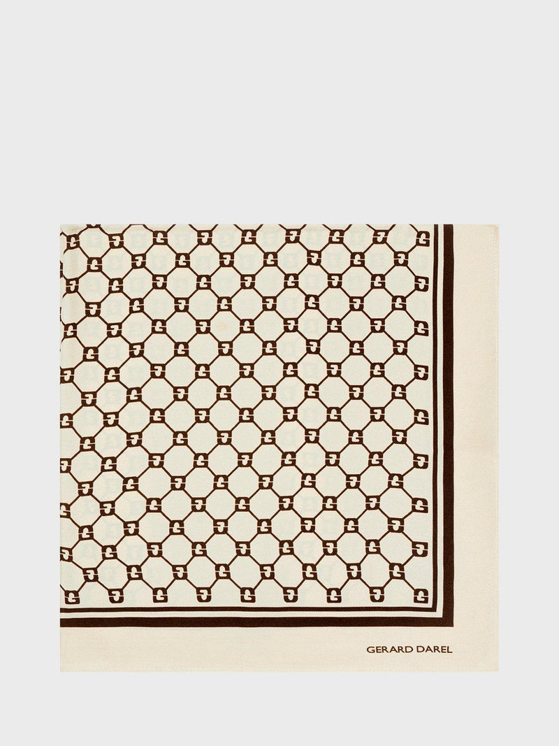 Gerard Darel Darlene geometric silk scarf 65cm - British product