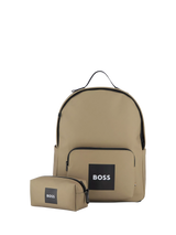 John Lewis HUGO BOSS Kids' Backpack & Pencil Case Set, Dark Stone- Buy online at McGrocer