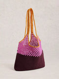 White Stuff Christe Crochet Shopper pink multi, UK version