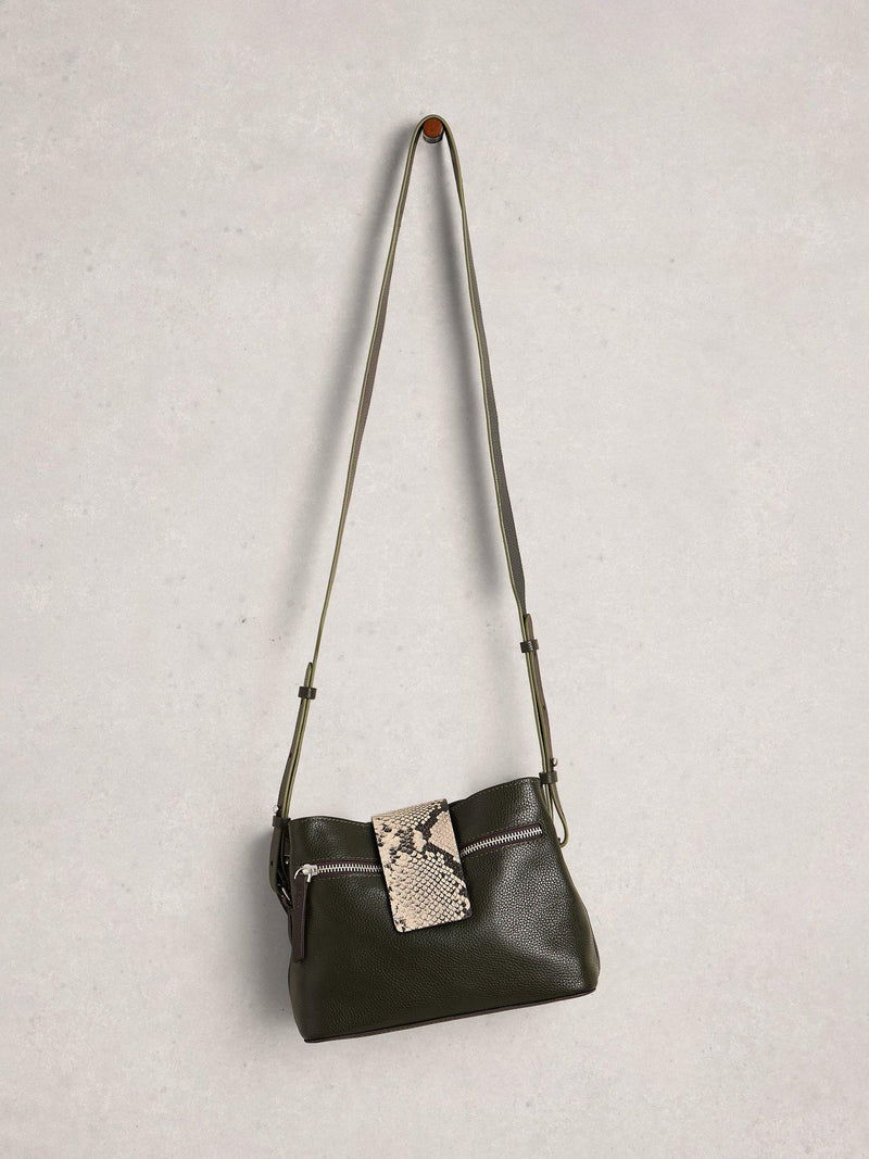 White Stuff Tabby crossbody bag khaki, imported from the UK