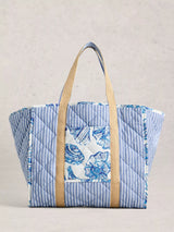 John Lewis White Stuff Riley Reversible Beach Bag Blue/Multi- Buy online at McGrocer