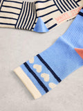 White Stuff blue multi ankle socks 2-pack, imported from the UK