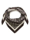 KAFFE Gabby Stripe Scarf seal brown chalk (British brand)