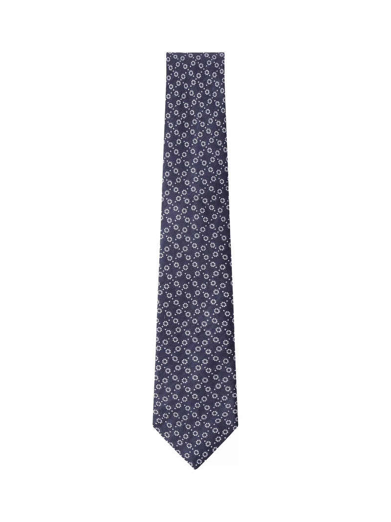 Hackett London silk linen dot print tie, imported from the UK