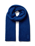 MOS MOSH blue ribbed wool rich scarf, imported from the UK