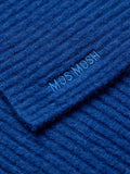 MOS MOSH blue ribbed wool rich scarf, imported from the UK