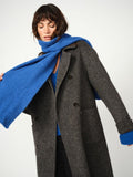 MOS MOSH blue ribbed wool rich scarf, imported from the UK