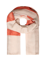 John Lewis ICHI Annie Colour Block Scarf, Burnt Ochre, 180cm x 90cm- Buy online at McGrocer