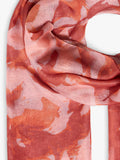 ICHI Anita abstract scarf in burnt ochre (British brand)