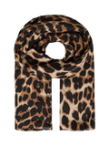 ICHI Agate Animal Print Scarf, Black/Multi