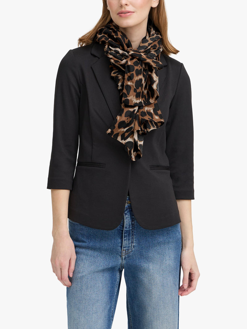 ICHI agate animal print scarf black multi - British product