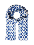 ICHI geometric scarf in Nebulas Blue, imported from the UK