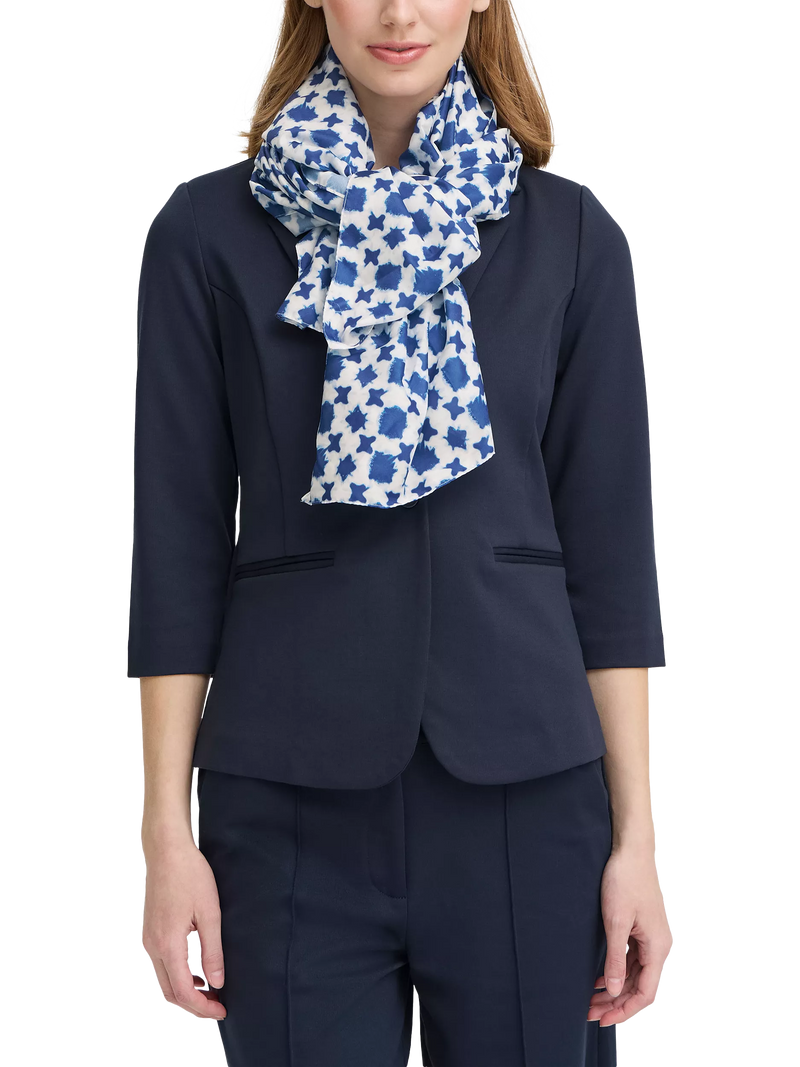 ICHI geometric scarf in Nebulas Blue, imported from the UK