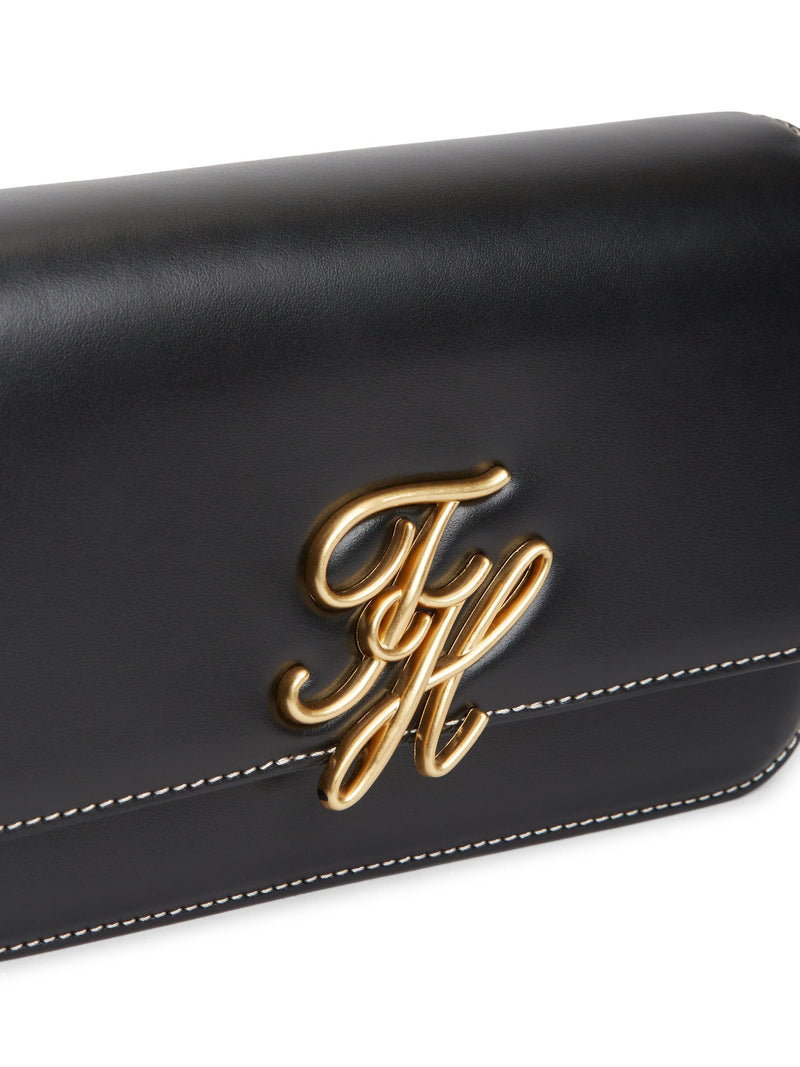 Tommy Hilfiger leather crossbody bag in black (British brand)