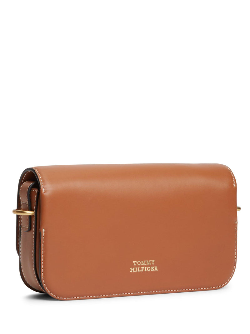 Tommy Hilfiger brown leather crossbody bag, imported from the UK