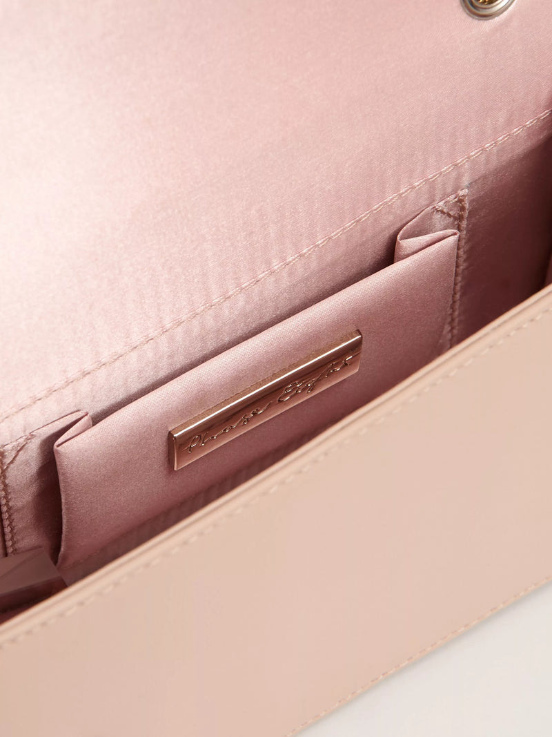 Phase Eight pure leather clutch bag neutral imported from the UK